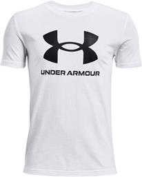 T-SHIRT UA SPORTSTYLE LOGO 1363282 ΛΕΥΚΟ LOOSE FIT UNDER ARMOUR