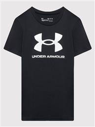 T-SHIRT UA SPORTSTYLE LOGO 1363282 ΜΑΥΡΟ LOOSE FIT UNDER ARMOUR