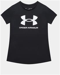 T-SHIRT UA SPORTSTYLE LOGO SS 1361182 ΜΑΥΡΟ LOOSE FIT UNDER ARMOUR