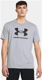 T-SHIRT UA SPORTSTYLE LOGO UPDATE SS 1382911-035 ΓΚΡΙ LOOSE FIT UNDER ARMOUR
