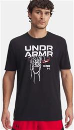 UA M 60/40S HOOPS NET SS (9000220229-44184) UNDER ARMOUR