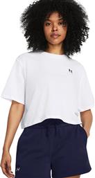 W BOXY CROP LOGO SS 1386845-100 ΛΕΥΚΟ UNDER ARMOUR από το ZAKCRET SPORTS