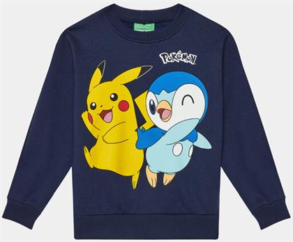 ΜΠΛΟΥΖΑ POKEMON 3J73G10CO ΣΚΟΥΡΟ ΜΠΛΕ REGULAR FIT BENETTON