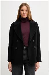 ΜΑΛΛΙΝΟ ΠΑΛΤΟ ΧΡΩΜΑ: ΜΑΥΡΟ, 28F7DN083 BENETTON