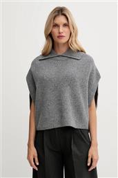 PONCHO ΜΕ ΠΡΟΣΘΗΚΗ ΜΑΛΛΙΟΥ ΧΡΩΜΑ: ΓΚΡΙ, 1344DU01K BENETTON
