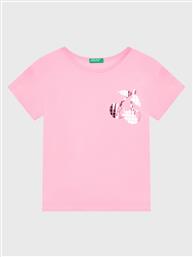 T-SHIRT 3096C10AS ΡΟΖ REGULAR FIT BENETTON