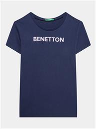 T-SHIRT 3096C10D2 ΣΚΟΥΡΟ ΜΠΛΕ REGULAR FIT BENETTON