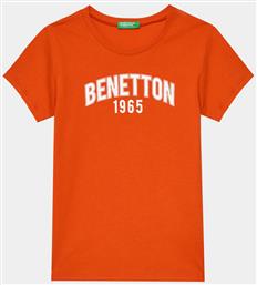 T-SHIRT 3096C10H9 ΚΟΚΚΙΝΟ REGULAR FIT BENETTON