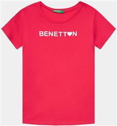 T-SHIRT 3096C10H9 ΡΟΖ REGULAR FIT BENETTON