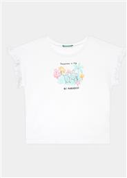 T-SHIRT 3096G1093 ΛΕΥΚΟ REGULAR FIT BENETTON