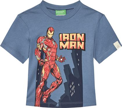 T-SHIRT 35RYG10I1 ΜΠΛΕ REGULAR FIT BENETTON