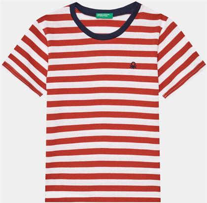 T-SHIRT 3EJGG10CZ ΚΟΚΚΙΝΟ REGULAR FIT BENETTON