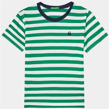 T-SHIRT 3EJGG10CZ ΠΡΑΣΙΝΟ REGULAR FIT BENETTON