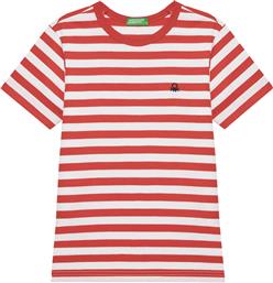 T-SHIRT 3FHXC10MW ΚΟΚΚΙΝΟ REGULAR FIT BENETTON