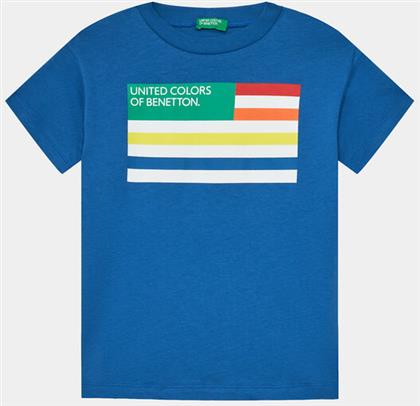 T-SHIRT 3I1XC10H3 ΜΠΛΕ REGULAR FIT BENETTON