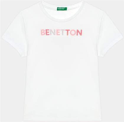 T-SHIRT 3I1XC10H8 ΛΕΥΚΟ REGULAR FIT BENETTON