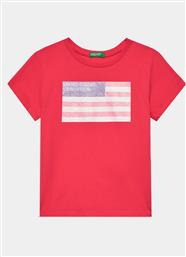 T-SHIRT 3I1XC10H8 ΡΟΖ REGULAR FIT BENETTON