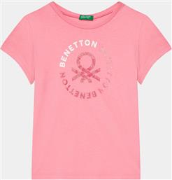 T-SHIRT 3I1XC10H8 ΡΟΖ REGULAR FIT BENETTON