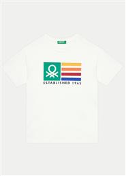 T-SHIRT 3I1XC10JL ΛΕΥΚΟ REGULAR FIT BENETTON