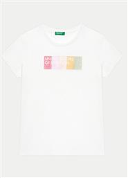 T-SHIRT 3I1XC10JQ ΛΕΥΚΟ REGULAR FIT BENETTON