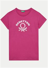 T-SHIRT 3I1XC10JQ ΡΟΖ REGULAR FIT BENETTON