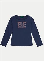 T-SHIRT 3I1XC10JS ΣΚΟΥΡΟ ΜΠΛΕ REGULAR FIT BENETTON