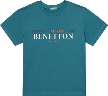 T-SHIRT 3I1XC10Q4 ΜΠΛΕ REGULAR FIT BENETTON