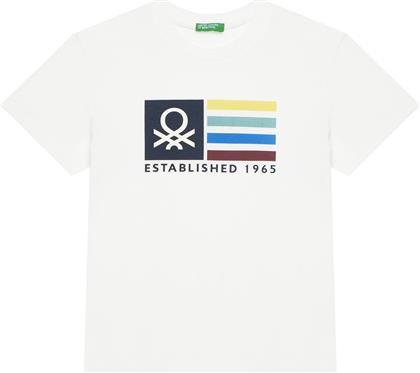 T-SHIRT 3I1XC10Q4 ΛΕΥΚΟ REGULAR FIT BENETTON