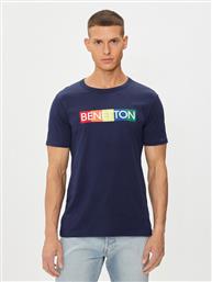 T-SHIRT 3I1XU100A ΓΚΡΙ REGULAR FIT BENETTON από το MODIVO