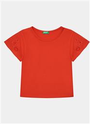 T-SHIRT 3P4ZC10I4 ΚΟΚΚΙΝΟ SLIM FIT BENETTON