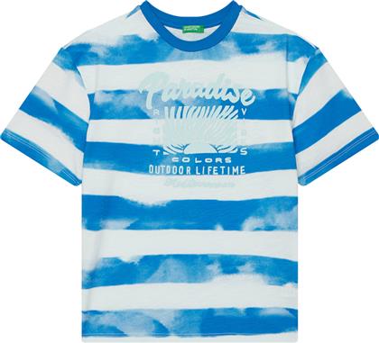 T-SHIRT 3SL3C10P5 ΜΠΛΕ OVERSIZE BENETTON