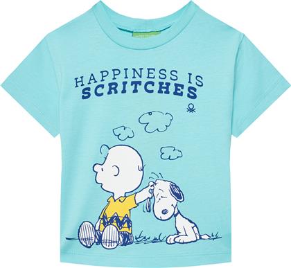 T-SHIRT 3X1SG10IB ΜΠΛΕ REGULAR FIT BENETTON