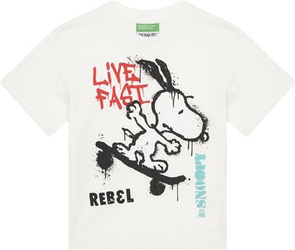 T-SHIRT 3X1SG10JW ΛΕΥΚΟ REGULAR FIT BENETTON