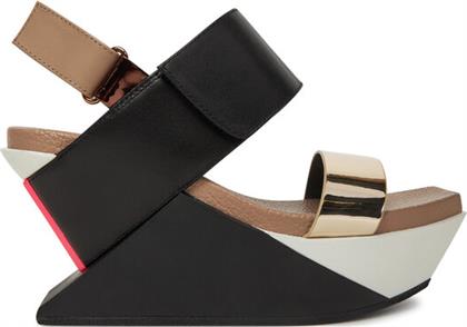 ΣΑΝΔΑΛΙΑ DELTA WEDGE SANDAL 1041389316 ΜΑΥΡΟ UNITED NUDE