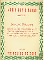 PAGANINI NICCOLO - GRAND SONATA FOR GUITAR SOLO UNIVERSAL