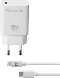 TRAVEL CHARGER CELL L TYPE-C 18W&CAB WHT URBAN REVOLT