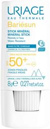 BARIESUN MINERAL STICK SPF50+ ΑΝΤΗΛΙΑΚΟ ΣΤΙΚ ΠΡΟΣΩΠΟΥ ΠΟΛΥ ΥΨΗΛΗΣ ΠΡΟΣΤΑΣΙΑΣ ΓΙΑ ΕΥΑΙΣΘΗΤΑ & ΔΥΣΑΝΕΚΤΙΚΑ ΣΤΑ ΑΝΤΗΛΙΑΚΑ ΦΙΛΤΡΑ ΔΕΡΜΑΤΑ 8G URIAGE