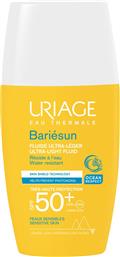 BARIESUN ULTRA-LIGHT FLUID SPF50+ ΑΝΤΗΛΙΑΚΟ ΓΑΛΑΚΤΩΜΑ ΠΡΟΣΩΠΟΥ ΠΟΛΥ ΥΨΗΛΗΣ ΠΡΟΣΤΑΣΙΑΣ ΜΕ ΛΕΠΤΟΡΡΕΥΣΤΗ ΥΦΗ, ΚΑΤΑΛΛΗΛΟ ΓΙΑ ΕΥΑΙΣΘΗΤΕΣ ΕΠΙΔΕΡΜΙΔΕΣ 30ML URIAGE