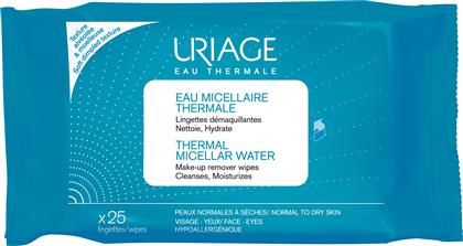 EAU THERMAL MICELLAR WATER MAKE-UP REMOVER WIPES ΜΑΝΤΗΛΑΚΙΑ ΚΑΘΑΡΙΣΜΟΥ & ΝΤΕΜΑΚΙΓΙΑΖ ΠΡΟΣΩΠΟΥ ΜΑΤΙΩΝ 25 WIPES URIAGE από το PHARM24
