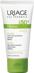 HYSEAC FLUID VERY HIGH PROTECTION MOISTURIZES SPF50+ ΜΑΤ ΕΝΥΔΑΤΙΚΗ ΚΡΕΜΑ ΠΡΟΣΩΠΟΥ ΠΟΛΥ ΥΨΗΛΗΣ ΑΝΤΗΛΙΑΚΗΣ ΠΡΟΣΤΑΣΙΑΣ ΓΙΑ ΜΙΚΤΕΣ ΛΙΠΑΡΕΣ ΕΠΙΔΕΡΜΙΔΕΣ 50ML URIAGE