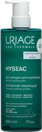 PROMO HYSEAC ANTI-BLEMISH CLEANSING GEL ΤΖΕΛ ΠΡΟΣΩΠΟΥ & ΣΩΜΑΤΟΣ ΓΙΑ ΒΑΘΥ ΚΑΘΑΡΙΣΜΟ ΚΑΤΑ ΤΩΝ ΚΗΛΙΔΩΝ ΠΟΥ ΑΠΟΜΑΚΡΥΝΕΙ ΤΟΥΣ ΡΥΠΟΥΣ 500ML URIAGE