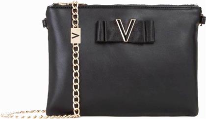 ΓΥΝΑΙΚΕΙΑ ΤΣΑΝΤΑ CROSSBODY ΜΕ ΜΕΤΑΛΛΙΚΟ ΛΟΓΟΤΥΠΟ ''WHITNEY'' - 46LVBS9DZ18/WHI ΜΑΥΡΟ VALENTINO