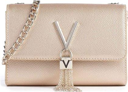 ΓΥΝΑΙΚΕΙΑ ΤΣΑΝΤΑ CROSSBODY ΜΕ ΜΕΤΑΛΛΙΚΟ MONOGRAM ''DIVINA'' - 18LVBS1R403G/DI ΧΡΥΣΟ VALENTINO