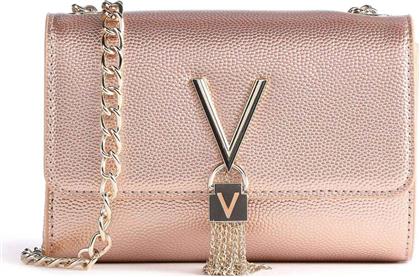 ΓΥΝΑΙΚΕΙΑ ΤΣΑΝΤΑ CROSSBODY ΜΕ ΜΕΤΑΛΛΙΚΟ MONOGRAM ''DIVINA'' - 18LVBS1R403G/DI ΡΟΖ VALENTINO