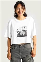 ΓΥΝΑΙΚΕΙΟ T-SHIRT CROPPED ΜΕ GRAPHIC PRINT RELAXED FIT ''RHYTHM'' - VN000RCHWHT1 ΛΕΥΚΟ VANS