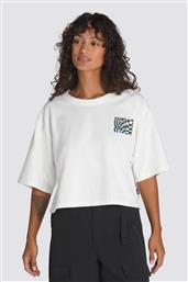 ΓΥΝΑΙΚΕΙΟ T-SHIRT CROPPED ΜΕ PRINT - VN000M7AC9F1 ΛΕΥΚΟ VANS