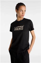 ΓΥΝΑΙΚΕΙΟ T-SHIRT ΜΕ ΛΟΓΟΤΥΠΟ ΜΕ ANIMAL PRINT ''ANIMALIER CREW'' - VN000KH3BLK1 ΜΑΥΡΟ VANS