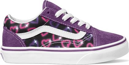 ΠΑΙΔΙΚΑ ΠΑΠΟΥΤΣΙΑ ΓΙΑ ΚΟΡΙΤΣΙΑ OLD SKOOL PURPLE HEART - ΜΩΒ VANS