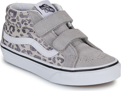 ΨΗΛΑ SNEAKERS SK8-MID REISSUE V LEOPARD GLITTER GRAY VANS