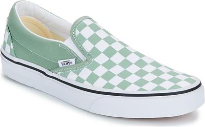 SLIP ON CLASSIC SLIP-ON COLOR THEORY CHECKERBOARD ICEBERG GREEN VANS